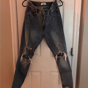 Abercrombie & Fitch Blue Skinny Jeans Distressed Style